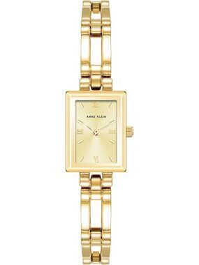Anne Klein Women's Gold Analog Japanese Quartz Fashion Bracelet Square Watch
